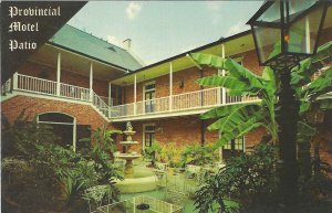 1960's Provincial Motel Patio, French Quarters. New Orleans, LA Chrome Postcard