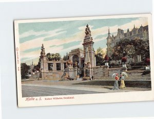 Postcard Kaiser Wilhelm Denkmal, Halle, Germany