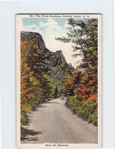 Postcard The Three Brothers, Dixville Notch, New Hampshire