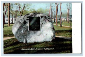 c1905 Monument To Captain Waymouth Thomaston Maine ME Unposted Postcard