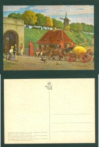 Denmark. Postcard 1960is. Danish Post.The Ball-Post Passes Vesterport,Gate