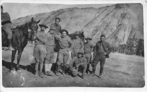 J32/ El Paso Texas RPPC Postcard c1910 Soldiers Horse Military  230