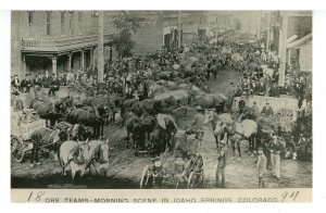 CO - Idaho Springs. Morning Street Scene, 1894   RPPC