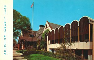 USA Hoyt Library Building Saginaw Michigan Chrome Postcard 04.05