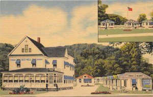 Gorham New Hampshire 1950s Postcard Rest Well Cabins & Rooms