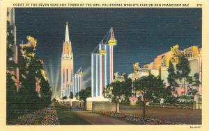Court Seven Seas Sun 1939 Exposition San Francisco California Plitz 1156