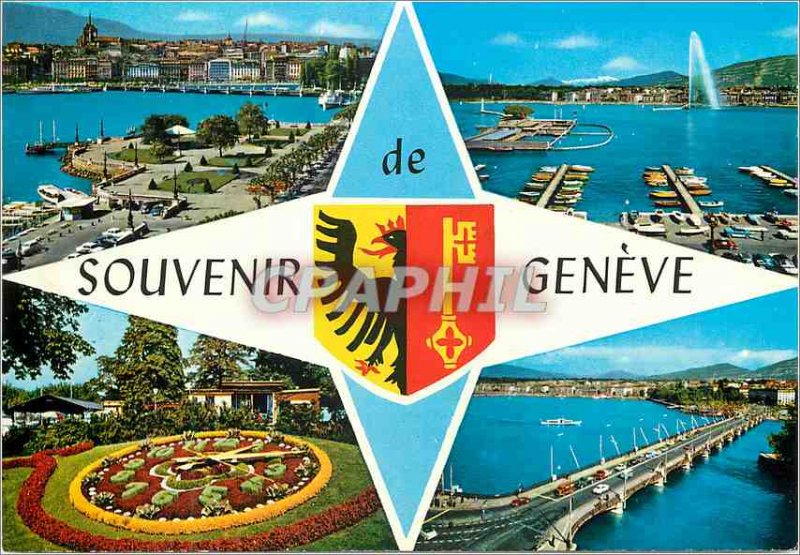 Modern Postcard Geneva