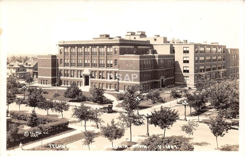 C18/ Virginia Minnesota Mn Photo RPPC Postcard 1935 Technical High School