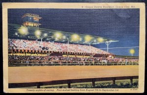 Vintage Postcard 1950 Ocean Downs Raceway, Ocean City, Maryland