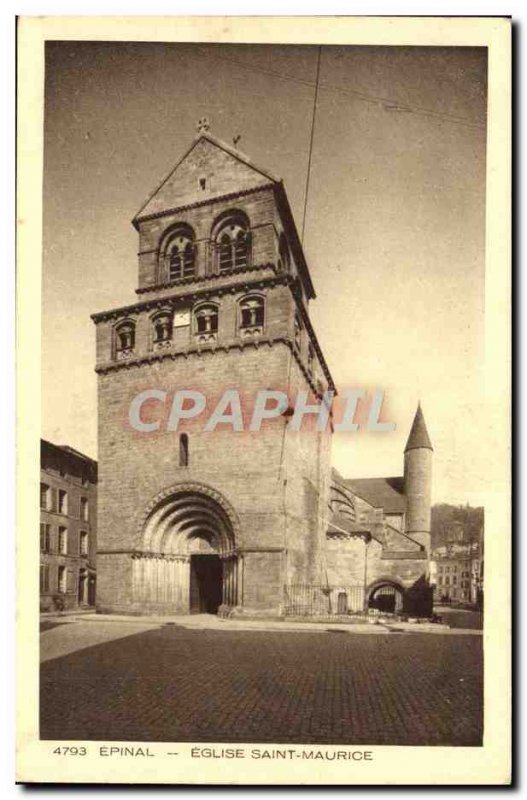 Old Postcard Epinal Eglise Saint Maurice