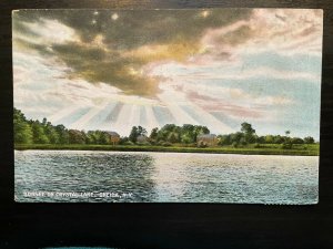 Vintage Postcard 1907-1915 Sunset on Crystal Lake Oneida New York