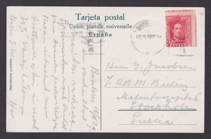 SPAIN, Vintge postcard, Barcelona, Columbus Monument