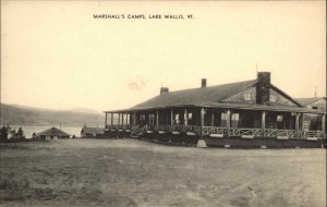 Lake Wallis Vermont VT Marshall's Camps Vintage Postcard