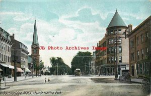 MA, Southbridge, Massachusetts, Main St,Looking East, Trolley, Leighton No 2333