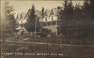 Murray Hill ME Forest View House c1910 Real Photo Postcard