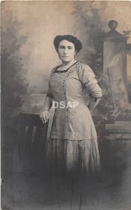 A2 NEW JERSEY NJ Real Photo RPPC Postcard c1910 NEWARK Tuly Studio WOMAN 2