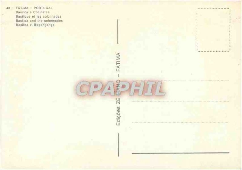 Modern Postcard Portugal Fatima Basilica and colonnades