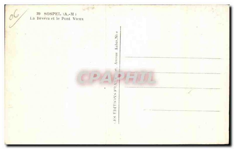 Postcard The Old Sospel Bevera and the Old Bridge