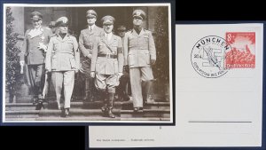 GERMANY THIRD 3rd REICH ORIGINAL CARD MUSSOLINI HITLER GORING CIANO MUNICH