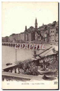 Old Postcard Menton Old Town