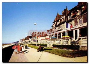 Modern Postcard La Cote Fleurie Calvados Cabourg the Flower Beach Digue