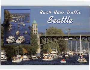 Postcard Rush Hour Traffic, Seattle, Washington
