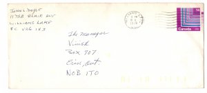 Postal Stationery Envelope, Canada, 14 Cent, Used 1978, British Columbia