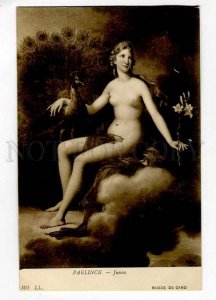 257368 PAELINCK Junon Juno NUDE Goddess PEACOCK Vintage PC