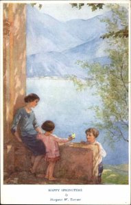 Margaret W Tarrant Medici Pk 21/3336 Mother and Children Vintage Postcard