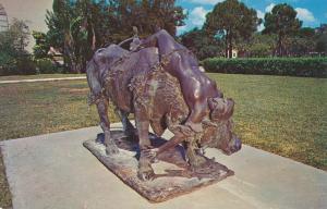 Bronze Lygia and Bull Statue - Ringling Museum, Sarasota FL, Florida