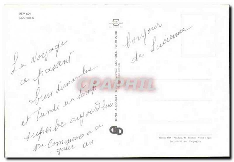 Modern Postcard Lourdes
