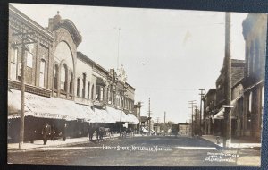 Mint Usa Real Picture Postcard Hewitt Street Neillsville Wisconsin