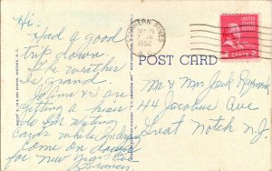 Southland Hotel Southen Pines North Caroloina Cancel 2c Note WOB Postcard Vtg 