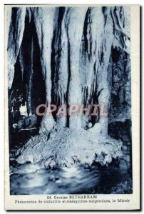 Old Postcard Caves Betharram Phenomenon stalactite and stalagmites suspended ...