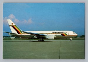 Aviation Airplane Postcard Air Zimbabwe Airlines Boeing 767- 2NO in Geneve AE4