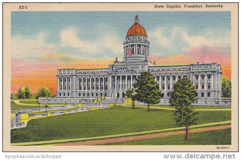 State Capitol Building Frankfort Kentucky 1955 Curteich