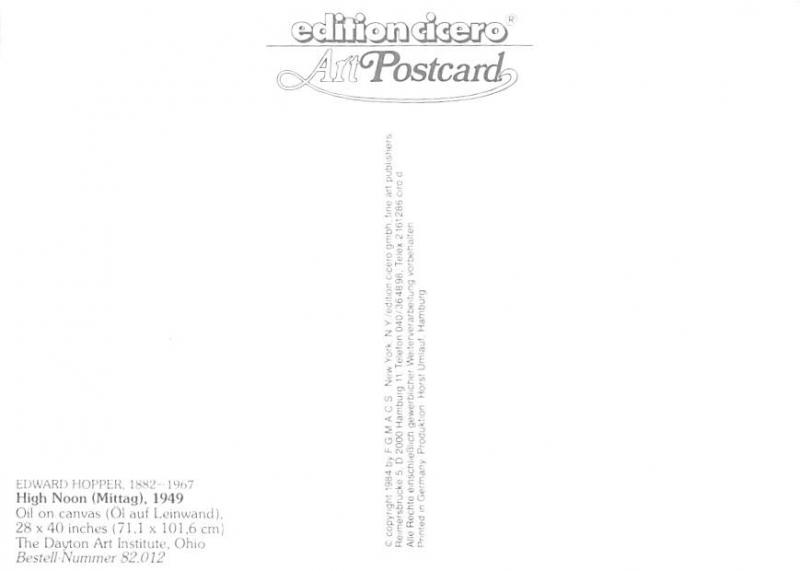 Edward Hopper - Hihg Noon