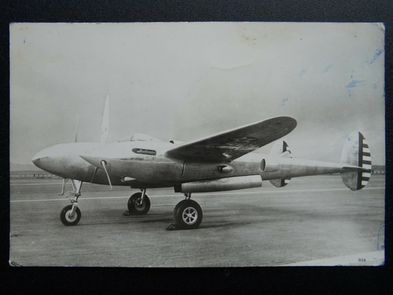 WW2 Aircraft LOCKHEAD XP-49 LIGHTNING c1939/1945 RP Postcard by Valentine