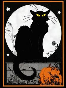 Le Chat Noir Halloween Black Cat by Steinlen Altered Art ...