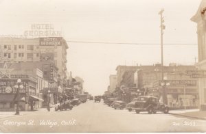 California Valejo Georgia Street Showing Hotel Georgian Real Photo