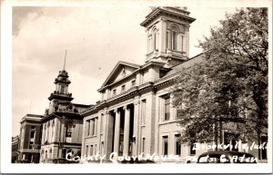 Real Photo Postcard County Court House in Brookville, Indiana