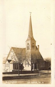 '08 RPPC Real Photo, Methodist, M.E. Church, Ida Grove, IA,Old Postcard