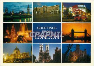 Modern Postcard Greeting from London Philips Bus