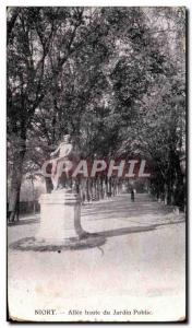 Postcard Old High Niort Allee Du Jardin Public