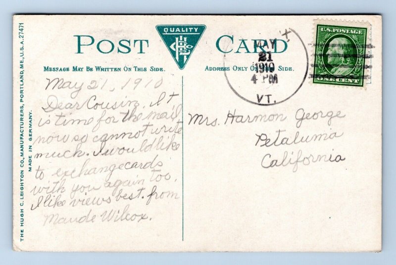 Home For Destitute Children Burlington Vermont VT 1910 DB Postcard P14