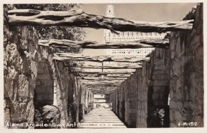 Texas San Antonio The Alamo Arcade Real Photo