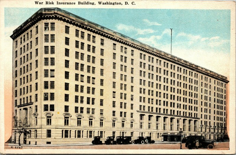 Vtg 1920s War Risk Insurance Building Washington DC Unused Postcard