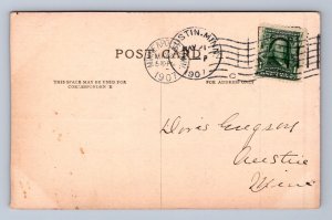 MONDAY BEARS WASHING ARTIST SIGNED ST. J POSTCARD 1907