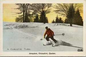 Jonquiere Chicoutimi QC Quebec Skiing c1960 PECO Postcard F79