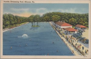 Postcard Ivyside Swimming Pool Altoona PA